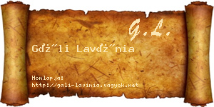 Gáli Lavínia névjegykártya
